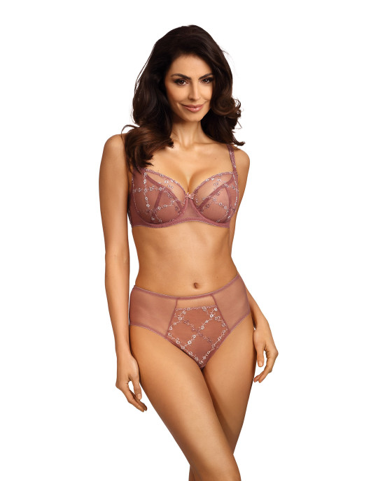 Σουτιέν Ewa Bien B161 balconette για μεγάλο στήθος σε ροζ πούδρας